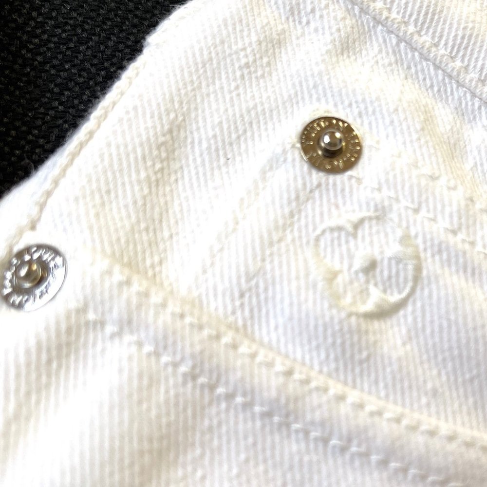 Auc Louis Vuitton Toile denim white straight leg jeans - Picture 6 of 13